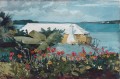 フラワー ガーデンとバンガロー リアリズム海洋画家ウィンスロー ホーマー